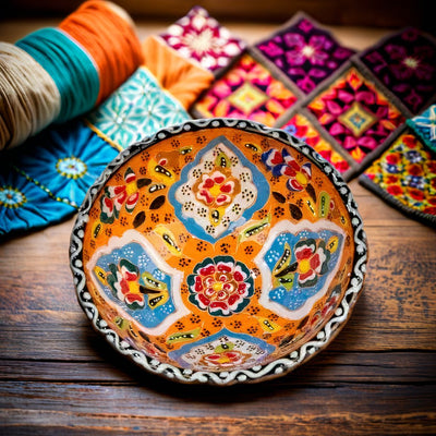 Turkish Bowl Round Scalloped ( 10 cm)