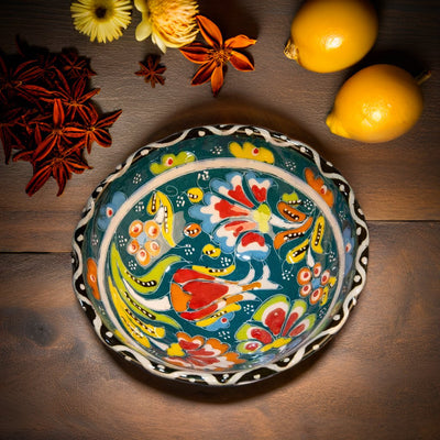 Turkish Bowl Round Scalloped ( 10 cm)