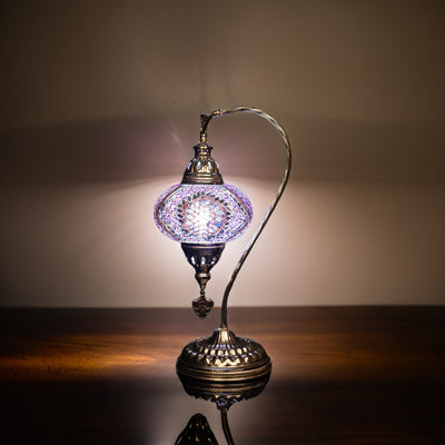 Swan Lamp (Silver Base 10″)